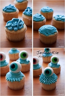 Babeczki „jednookie potwory” na Halloween (cupcakes) – przepis
