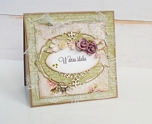 Ręcznie robiona kartka ślubna