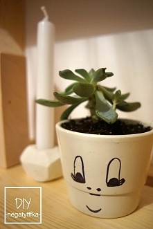 Uśmiechnięta doniczka diy