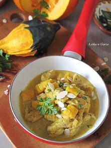dietetyczne, zdrowe jogurtowe curry z kurczakiem i dynią - mniam :)