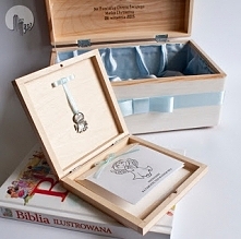 kartka na chrzest w pudełku