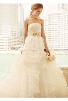 Cheap,White By Vera Wang Ball Gown With Corded Lace Bodice And Tulle Skirt Style VW351065 At Low Prices