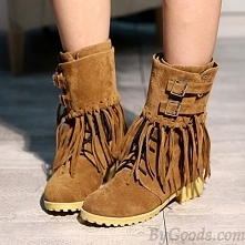 Martin Boots Multi Style Tassel Hasp Flat Tie Shoelaces Fashion Snow Boots