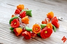 Letnia bransoletka kwiatowa:)