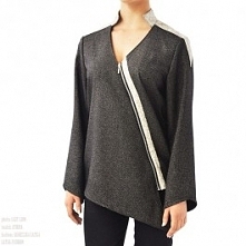 Koszula ze skórzaną stójką ...