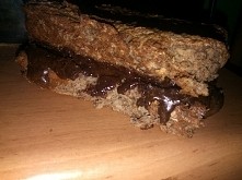 owsiano-bananowe ciacho z kremem a'la nutella 