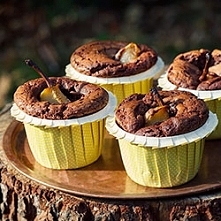 Babeczki czekoladowe z gruszką