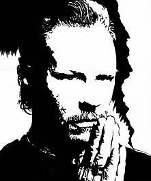 James Hetfield, 
wokalista piekielnie dobrego zespołu, jakim jest METALLICA.

Mam w zwyczaju uwieczniać własnoręcznie artystów, których podziwiam. Ten portret tworzyłam markerem...