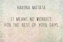 ,,Hakuna Matata" It me...