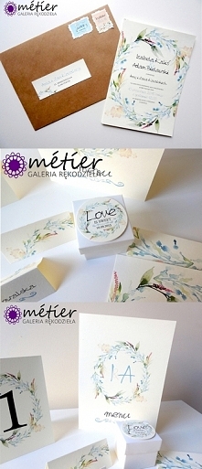 Zaproszenia ślubne akwarelowe, bardzo delikatne