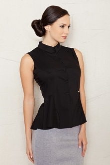 Czarna wizytowa koszula z kołnierzykiem