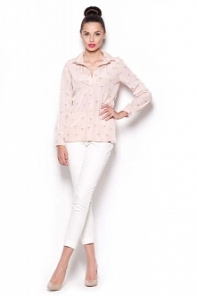 Koszula damska z fasonem ptasim zapinana na guziczki