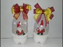 como hacer bolas de nieve con botellas de plastico manualidades tutorial DIY how to make snowballs