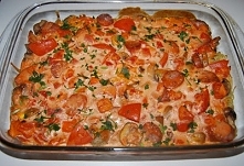 Zapiekanka makaronowa z pomidorami