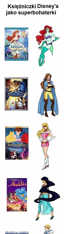 Księżniczki Disneya jako superbohaterki :)