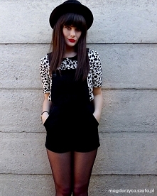 Czarne ogrodniczki - stylizacje! ;)