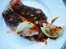 Pieczony mintaj w ziołach.