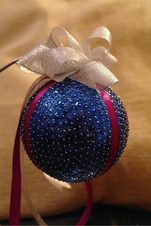 bombka z cekinów Boże narodzenie święta prezent