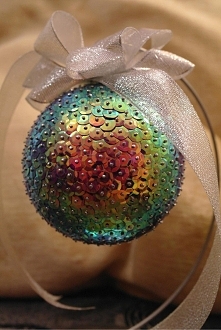 bombka z cekinów święta Boże narodzenie prezent ;)