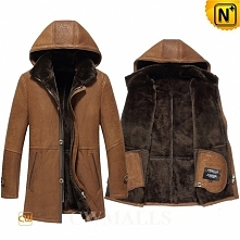 Georgia Men Shearling Leather Parka CW855571