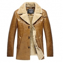 Cwmalls Mens Sheepskin Winter Jacket Coat