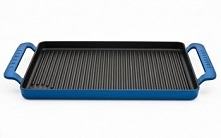 Taca (patelnia) grillowa żeliwna emaliowana w kolorze błękitnego niebo - Chasseur