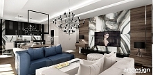 LOOK #33 | Projekt wnętrz apartamentu - salon