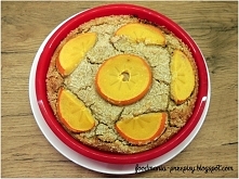 KOKOSOWE CIASTO Z FASOLI Z OWOCEM KAKI