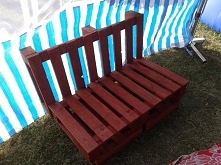 ławeczka ogrodowa z palet