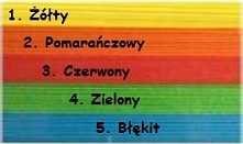 Dostępne kolory kartek pod wybrany wzór