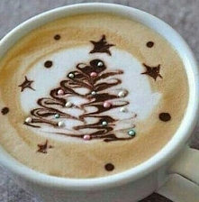 Kawa. świąteczny wzorek.