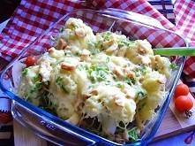 Składniki
- kalafior
- szynka 10 dkg ( dodałam jeszcze kawałek drobiowej kiełbaski )
- ser żółty 10-15 dkg. ( w zależności od wielkości kalafiora )
- zielona cebulka ( spora gar...