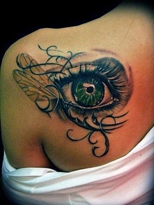 tatuaże damskie oko 3d