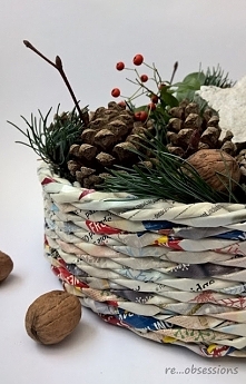 Koszyk z zimowym motywem