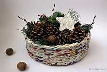 Koszyk z zimowym motywem