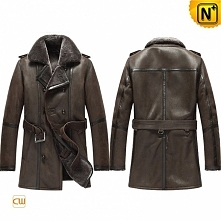 Georgia Mens Brown Shearling Coat CW856080