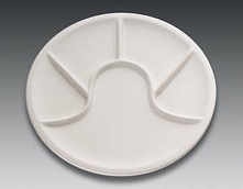 Biały talerz do fondue (średnica: 25 cm) - KÜCHENPROFI