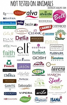 Firmy, które nie przeprowadzają testów na zwierzętach. WIĘCEJ PO KLIKNIĘCIU W OBRAZEK.
