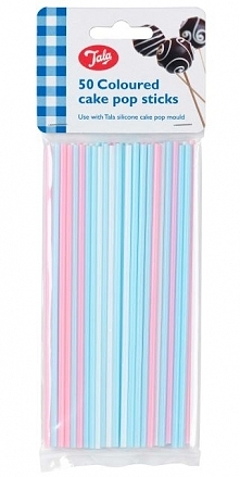 Patyczki do lizaków lub cake pops (50 sztuk), kolorowe - Tala