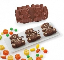 Foremka silikonowa na ciasteczka w kształcie misiów „Teddy” - Pavoni