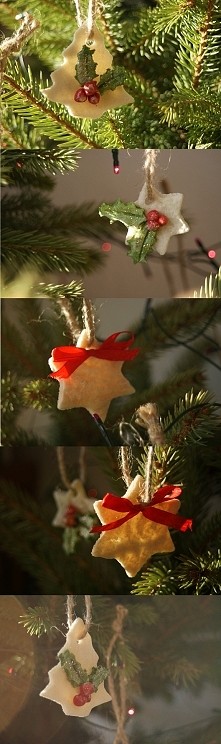 Ozdoby na choinkę z masy solnej