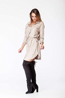 zamszowa sukienka-tunika