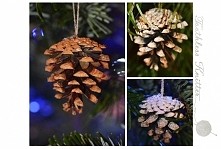 Dekoracja choinkowa z szyszek