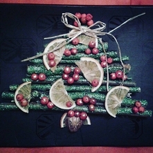 ozdoba świąteczna z darów natury :)