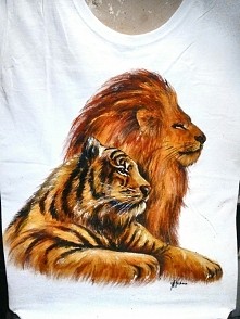 koszulka ręcznie malowana