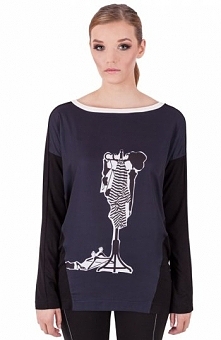 Click Fashion Henley bluzka Kobieca bluzka, fason zwężany ku dołowi, długi rękaw