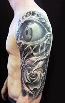 tatuaże męskie 3d oko