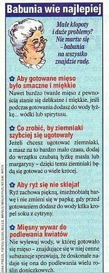 skoro od babci, to musi się...