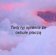 Twoj ryj sprawia ze cebule placza :D
