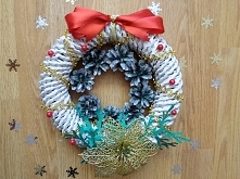 Winek świąteczny z papierowej wikliny DIY